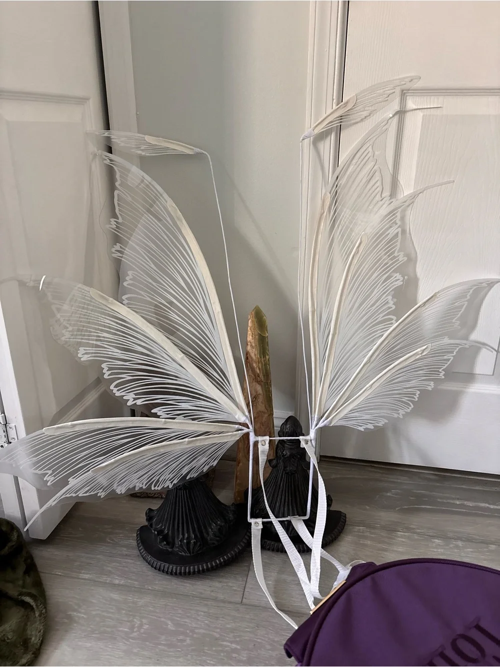 Adult Strap & Corset White Transparent Fairy Wings